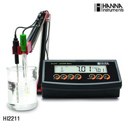 哈纳HI2211 实验室pH/温度测定仪